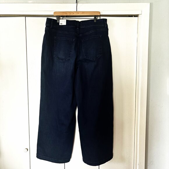 Lane Bryant Tighter Tummy Wide Leg Jeans Size 18 High Rise Dark Wash NWT - Picture 4 of 7